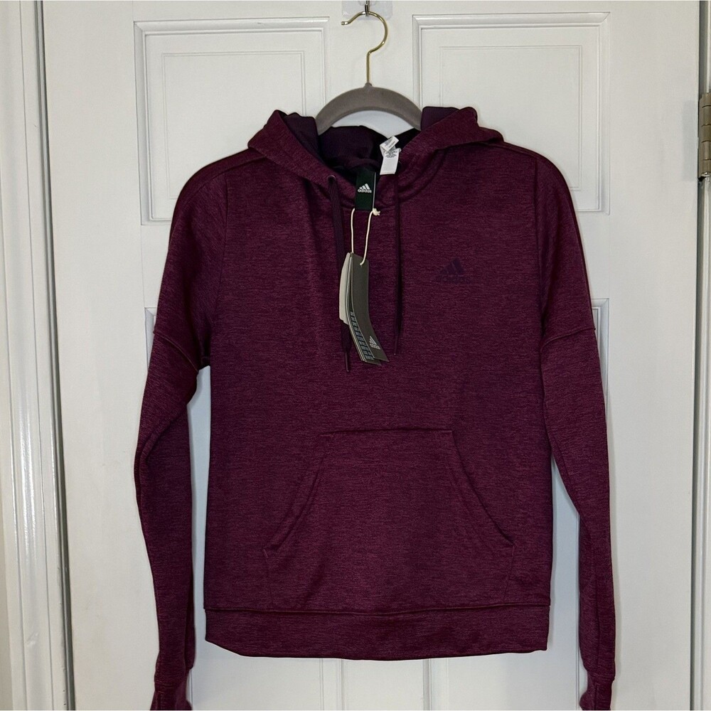 Adidas Women’s TI Fleece Pullover Hoodie Size S Purple Heather NWT $55
